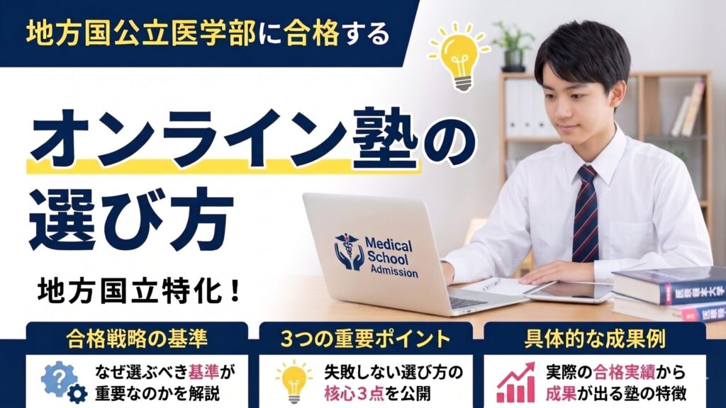 地方国公立医学部に合格するオンライン塾の選び方