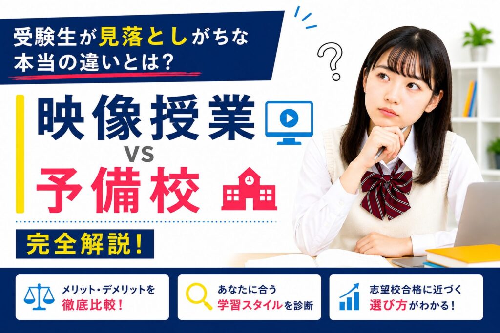 映像授業vs予備校｜受験生が見落としがちな本当の違いとは【完全解説】