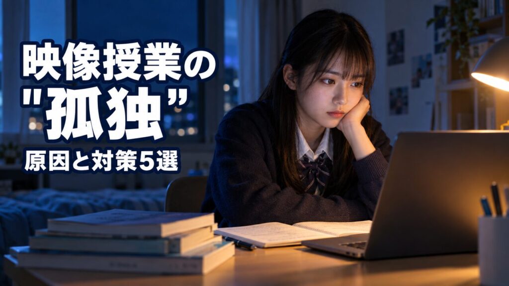 映像授業を一人で受ける孤独がつらい原因と対策5選｜勉強を続けるコツ